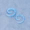 एक्रिलिक सामग्री कान प्लग सुरंग चमड़े हुप्स के साथ सर्पिल चमकदार नीला रंग